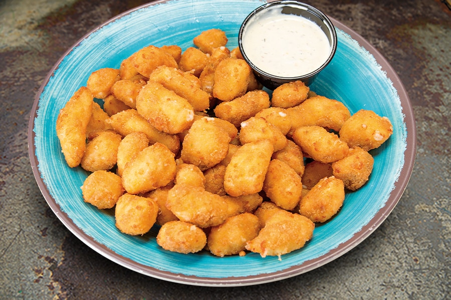 A Wisconsin Fair Favorite – Yummy Little Cheese Morsels Blended with Jalapeno, Served with Ranch